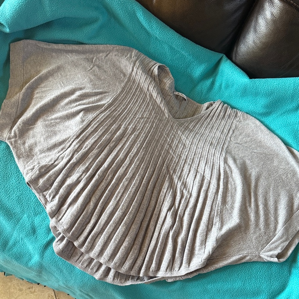 Gray Pleated Women's Top